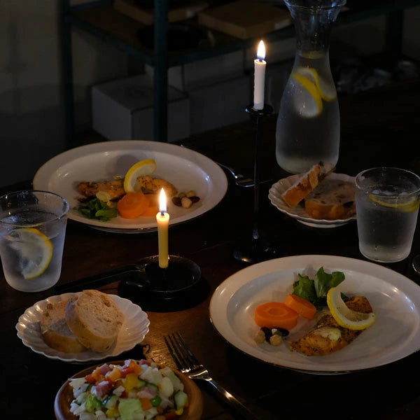 DAIYO Colorful Rice Wax Candles 5 pcs Set - Moon Color -, Japanese Wa-Rousoku (Japanese candle)