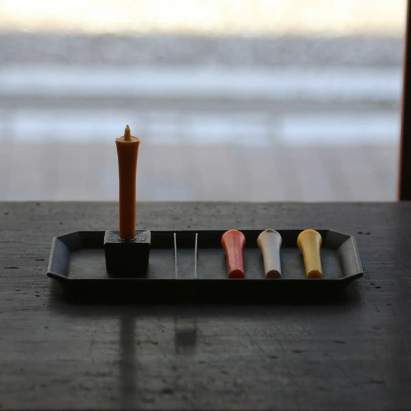 DAIYO Colorful Rice Wax Candles 5 pcs Set - Moon Color -, Japanese Wa-Rousoku (Japanese candle)