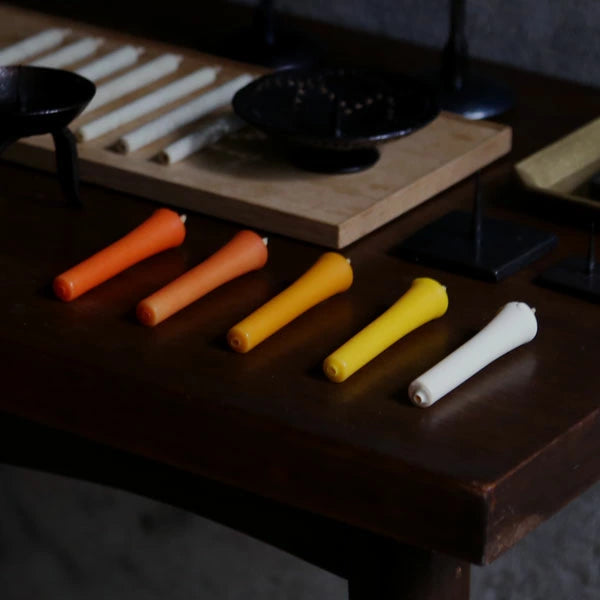 DAIYO Colorful Rice Wax Candles 5 pcs Set - Moon Color -, Japanese Wa-Rousoku (Japanese candle)
