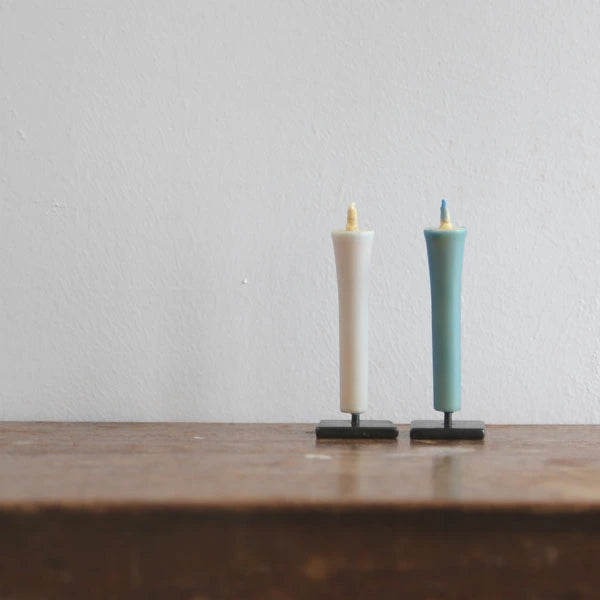 DAIYO Colorful Rice Wax Candles 5 pcs Set - Snow Color -, Japanese Wa-Rousoku (Japanese candle)