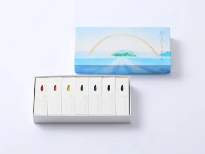 DAIYO Colorful Rice Wax Candles 6 pcs Set - Rainbow Color -, Japanese Wa-Rousoku (Japanese candle)