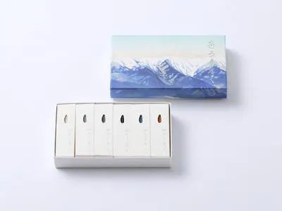 DAIYO Colorful Rice Wax Candles 6 pcs Set - Winter Color -, Japanese Wa-Rousoku (Japanese candle)