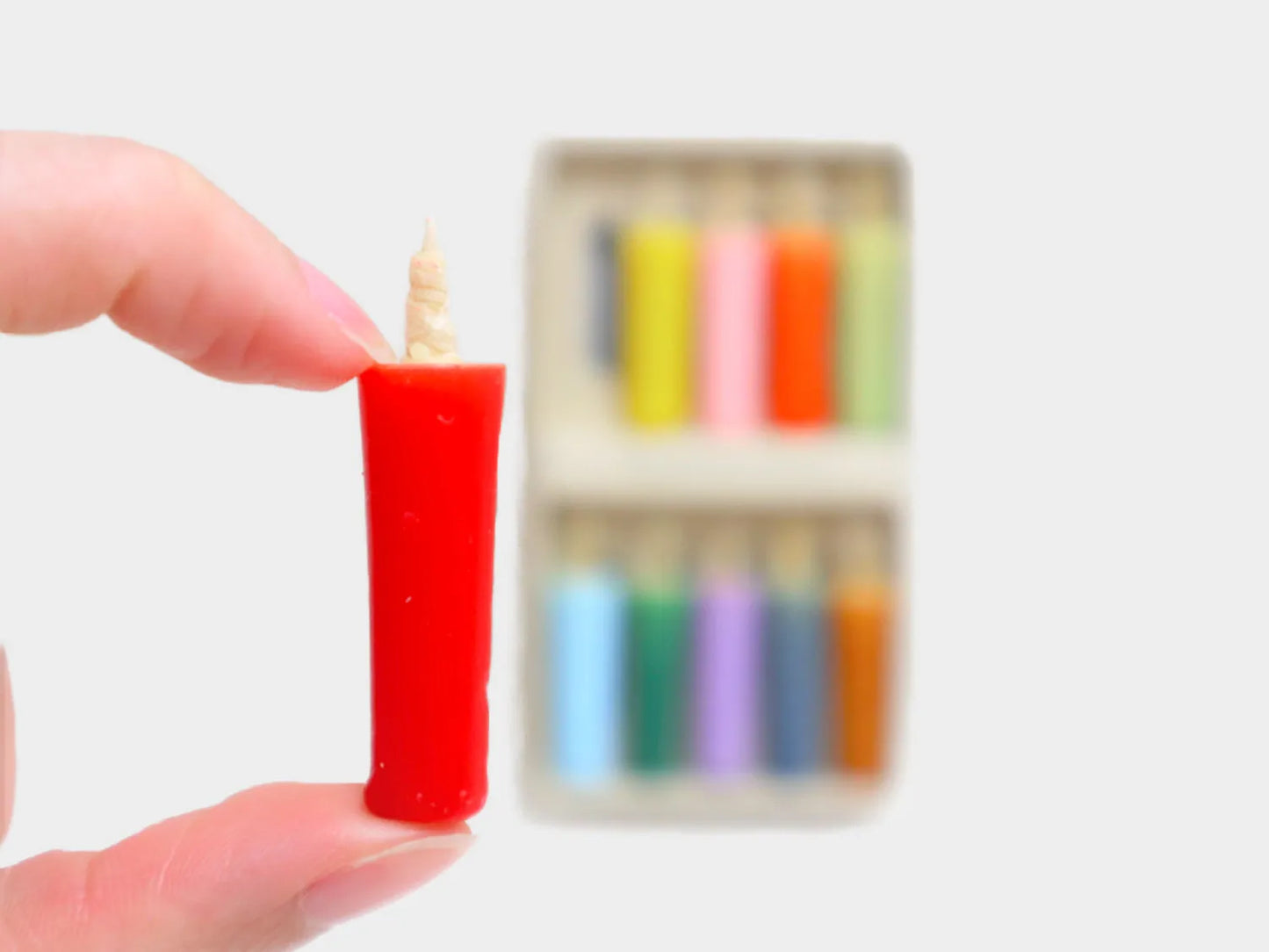 DAIYO Colorful Rice Wax Candles 10 pcs Set - Vivid Colors -, Japanese Wa-Rousoku (Japanese candle)