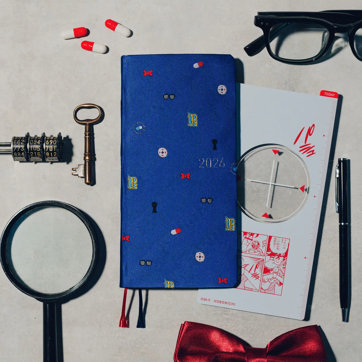 Hobonichi Techo 2026 Spring April Start - Detective Conan: Conan Motifs Weeks Hardcover Book / Weekly Horizontal / April Start / Mon start - Japanese Edition