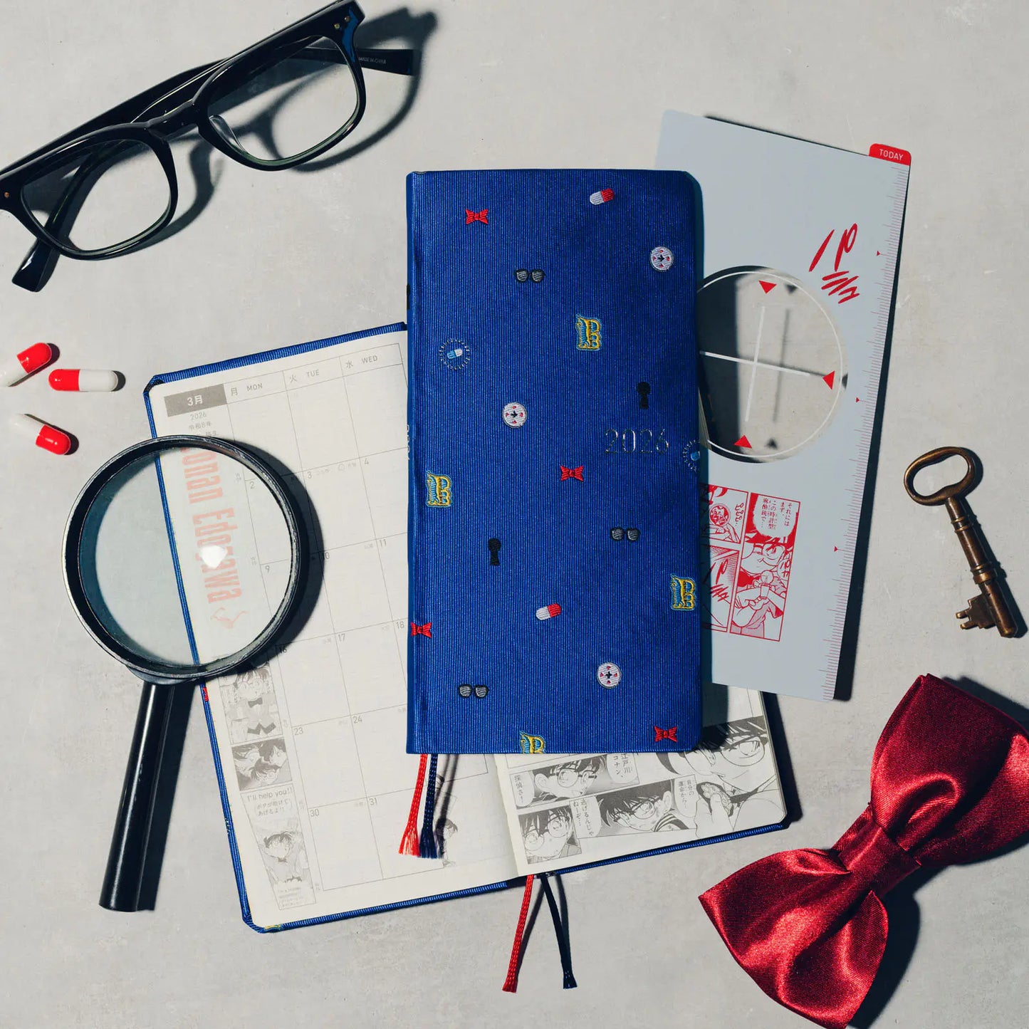 Hobonichi Techo 2026 Spring April Start - Detective Conan: Conan Motifs Weeks Hardcover Book / Weekly Horizontal / April Start / Mon start - Japanese Edition