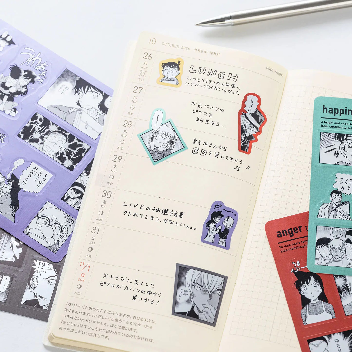 Detective Conan: Detective Conan Emotions Sticker Set,  2026 Hobonichi Accessories
