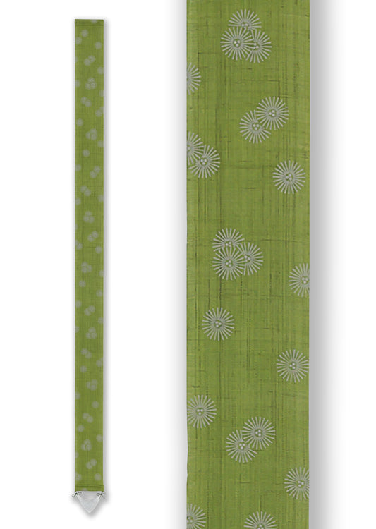 Hand-dyed Linen Japanese Narrow Tapestry with Incense - Pine -, Kyoto Noren, Japanese wall hanging scroll