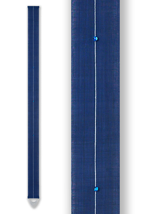 Hand-dyed Linen Japanese Narrow Tapestry with Hotaru Glass - Azure Color Glass -, Kyoto Noren, Japanese wall hanging scroll