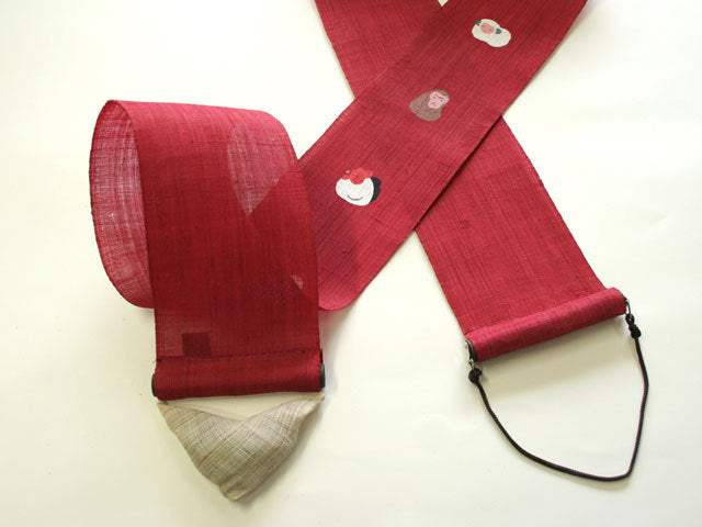 Hand-dyed Linen Japanese Narrow Tapestry - Japanese Zodiac -, Kyoto Noren, Japanese wall hanging scroll