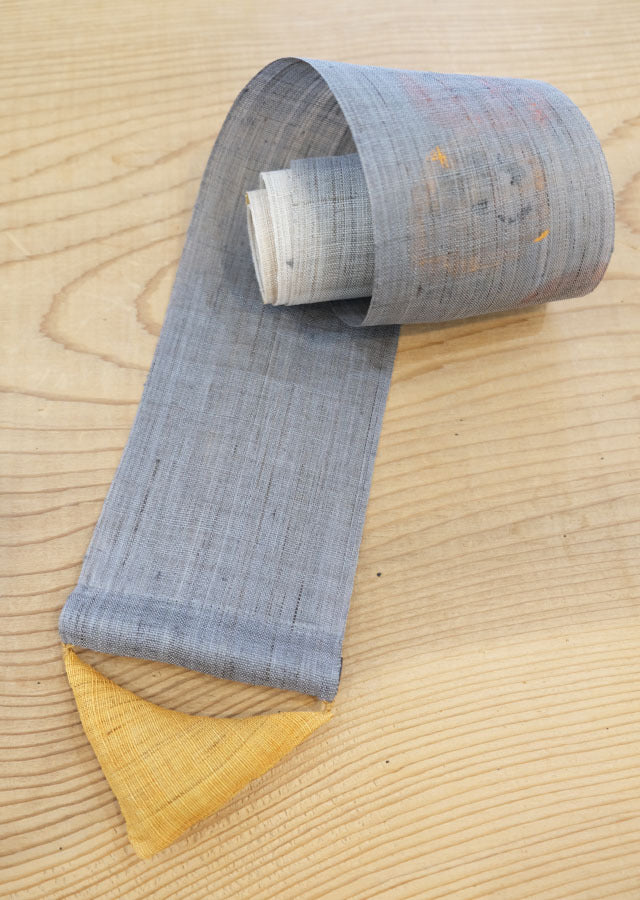 Hand-dyed Linen Japanese Narrow Tapestry - Halloween -, Kyoto Noren, Japanese wall hanging scroll