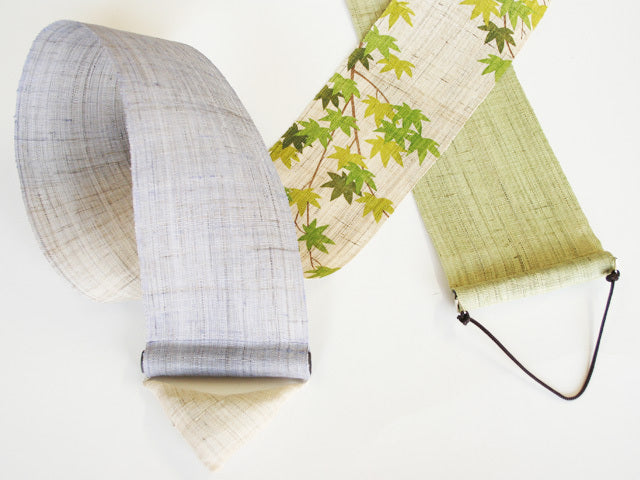 Hand-dyed Linen Japanese Narrow Tapestry - Kingfisher -, Kyoto Noren, Japanese wall hanging scroll
