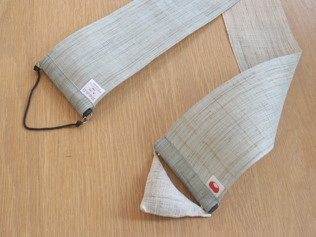 Hand-dyed Linen Japanese Narrow Tapestry - Lily of the Valley -, Kyoto Noren, Japanese wall hanging scroll