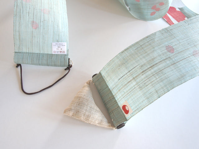 Hand-dyed Linen Japanese Narrow Tapestry - Japanese Koi Fish -, Kyoto Noren, Japanese wall hanging scroll