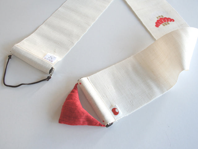 Hand-dyed Linen Japanese Narrow Tapestry - Japanese Lucky Charms -, Kyoto Noren, Japanese wall hanging scroll