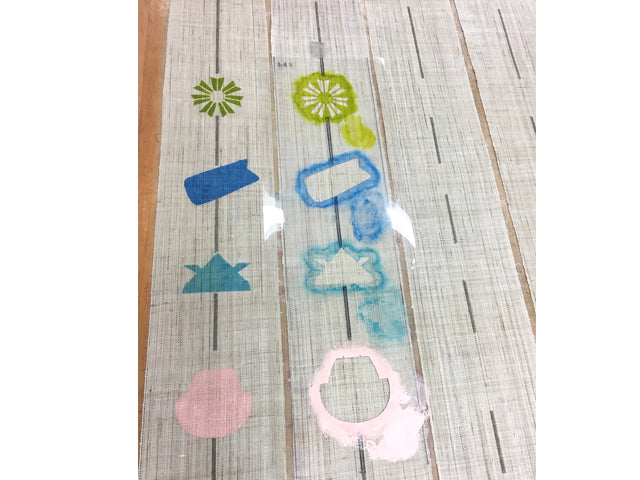 Hand-dyed Linen Japanese Narrow Tapestry -  Tsurushi Kazari (Japanese traditional hanging decorations) for Boy's Festival -, Kyoto Noren, Japanese wall hanging scroll