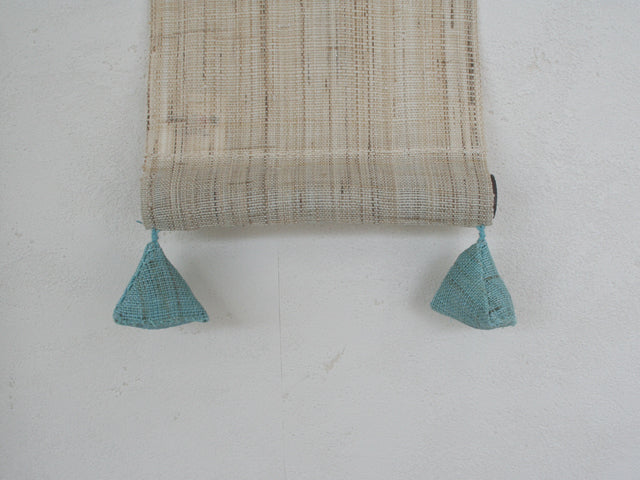 Hand-dyed Linen Japanese Small Tapestry - Asian Virginsbower -, Kyoto Noren, Japanese wall hanging scroll