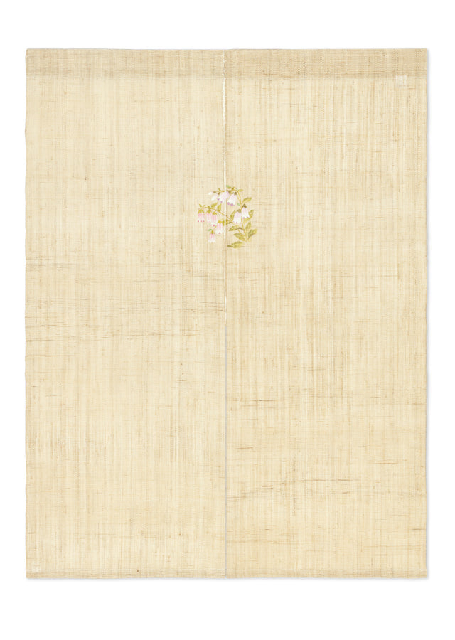 Hand-dyed Linen Noren (Japanese Doorway Curtain) - Spotted Bellflower - , Kyoto Noren