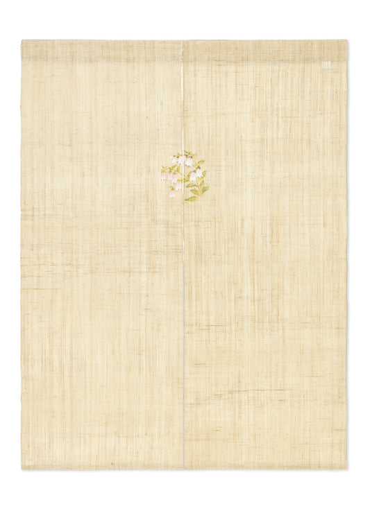 Hand-dyed Linen Noren (Japanese Doorway Curtain) - Spotted Bellflower - , Kyoto Noren