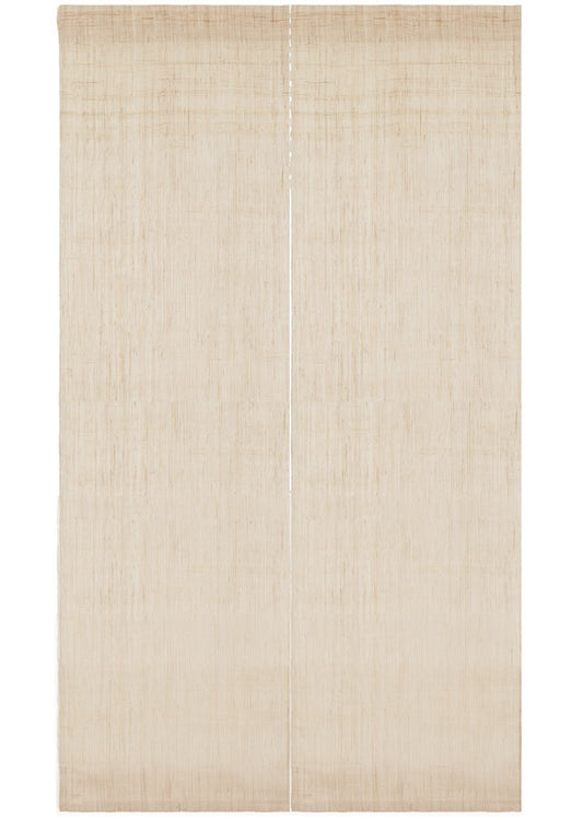 Hand-dyed Linen Noren (Japanese Doorway Curtain) - Plain Color / Ecru - , Kyoto Noren