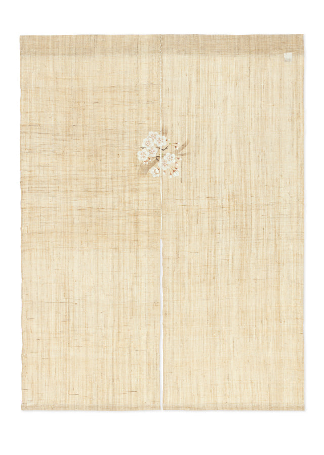 Hand-dyed Linen Noren (Japanese Doorway Curtain) - Cherry Blossom - , Kyoto Noren