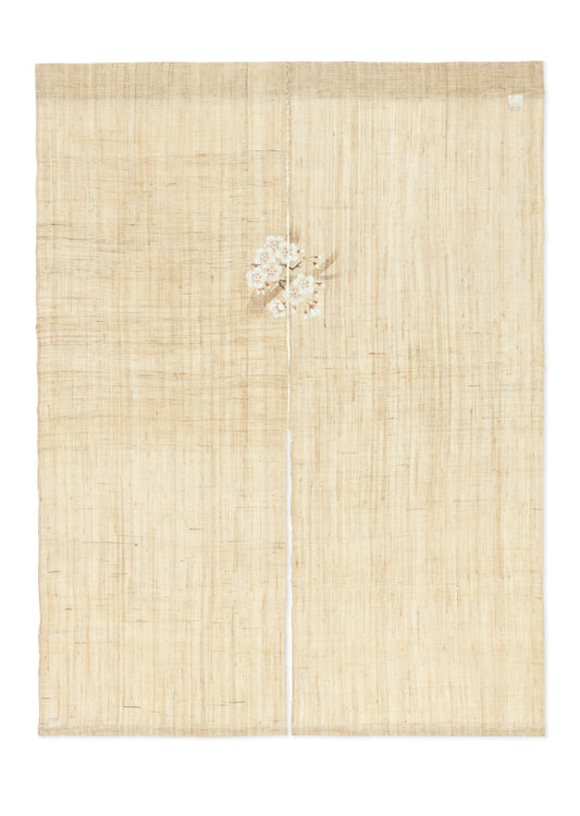Hand-dyed Linen Noren (Japanese Doorway Curtain) - Cherry Blossom - , Kyoto Noren