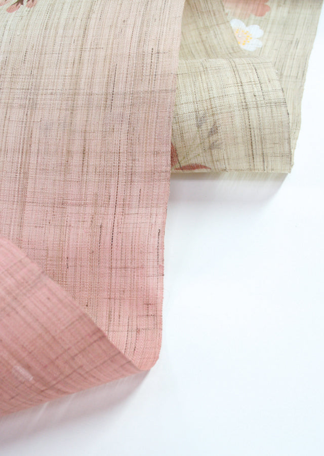 Hand-dyed Linen Noren (Japanese Doorway Curtain) - Cherry Blossom - , Kyoto Noren