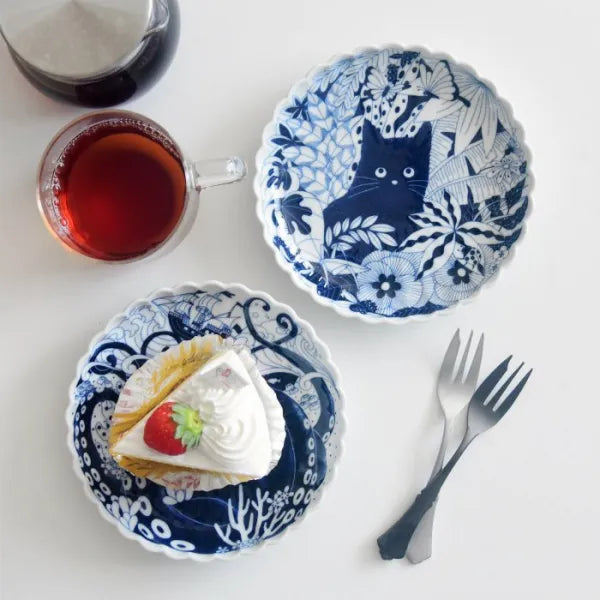 Hasami Yaki(ware) Plate Set of 4pcs - Animal -, Japanese Hasami ware plate