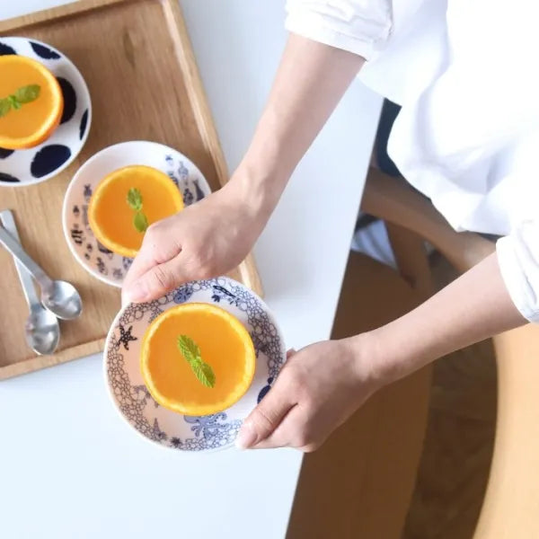 Hasami Yaki(ware) Small Plate Set of 7pcs - Marine Life -, Japanese Hasami ware plate