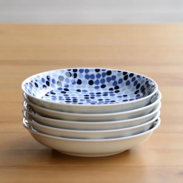 Hasami Yaki(ware) Small Plate Set of 7pcs - Various Patterns -, Japanese Hasami ware plate