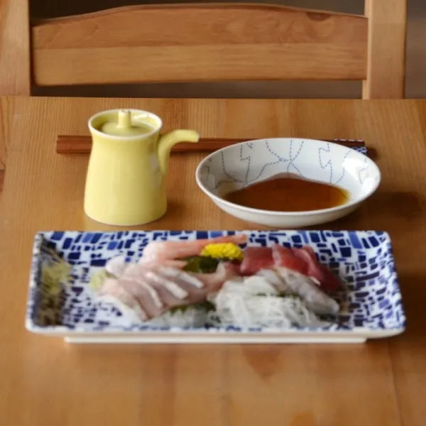 Hasami Yaki(ware) Small Plate Set of 7pcs - Various Patterns -, Japanese Hasami ware plate