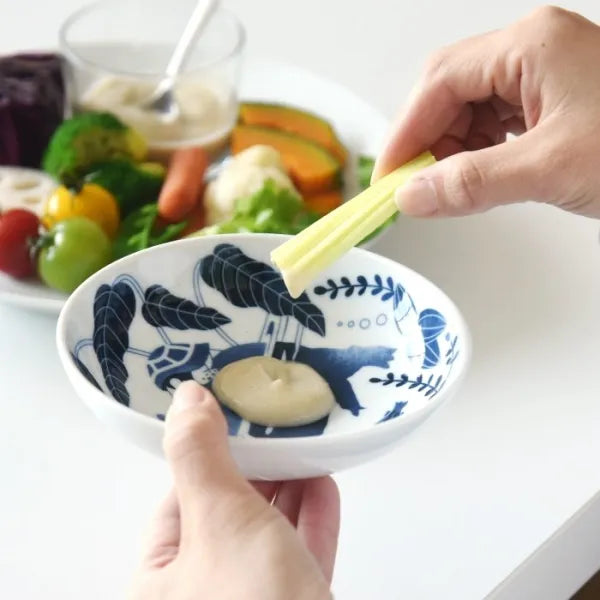Hasami Yaki(ware) Square Small Bowl Set of 5pcs - Animal -, Japanese Hasami ware bowl