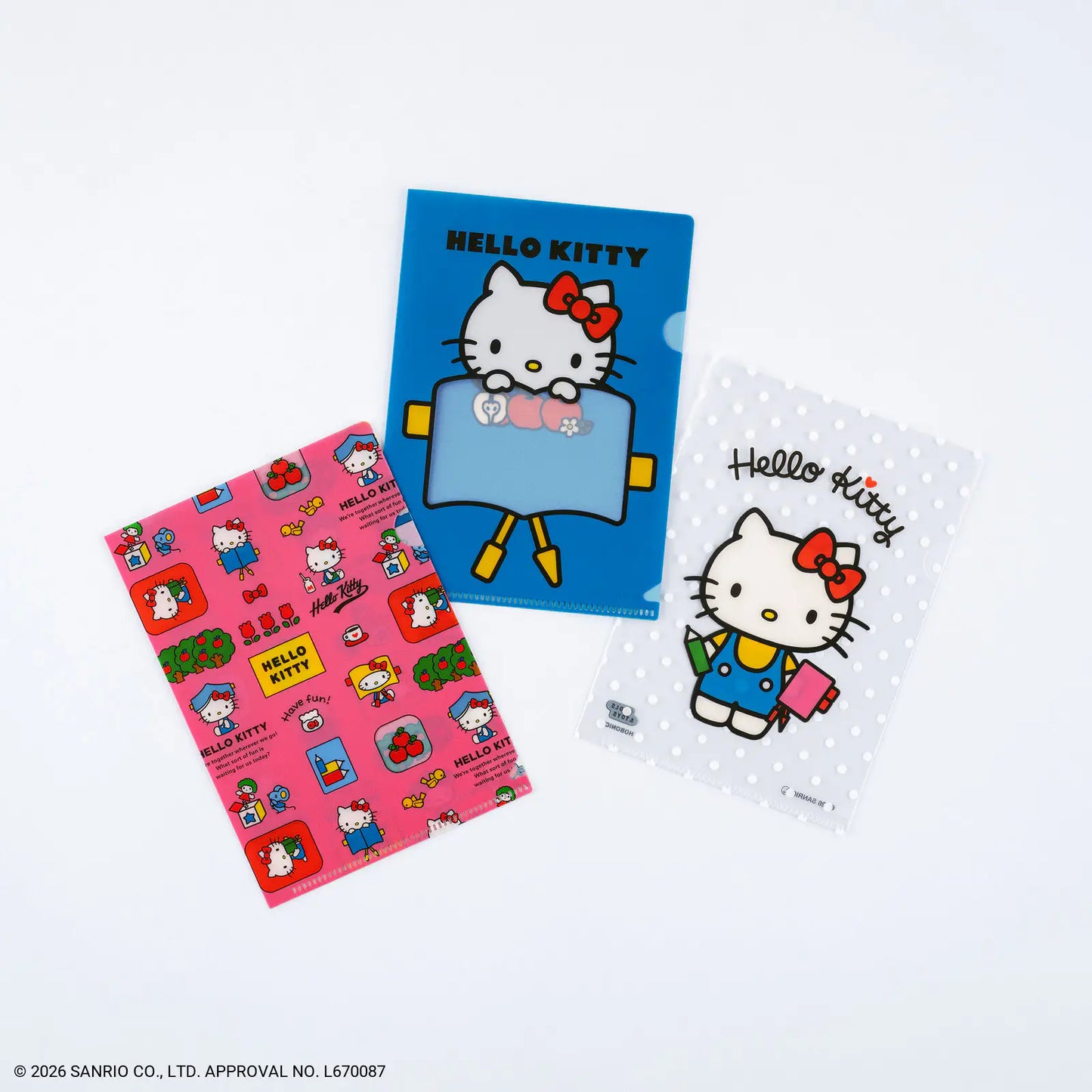 Hello Kitty: Hobonichi Folder Set of 3 for A6 Size, 2027 Hobonichi Accessories