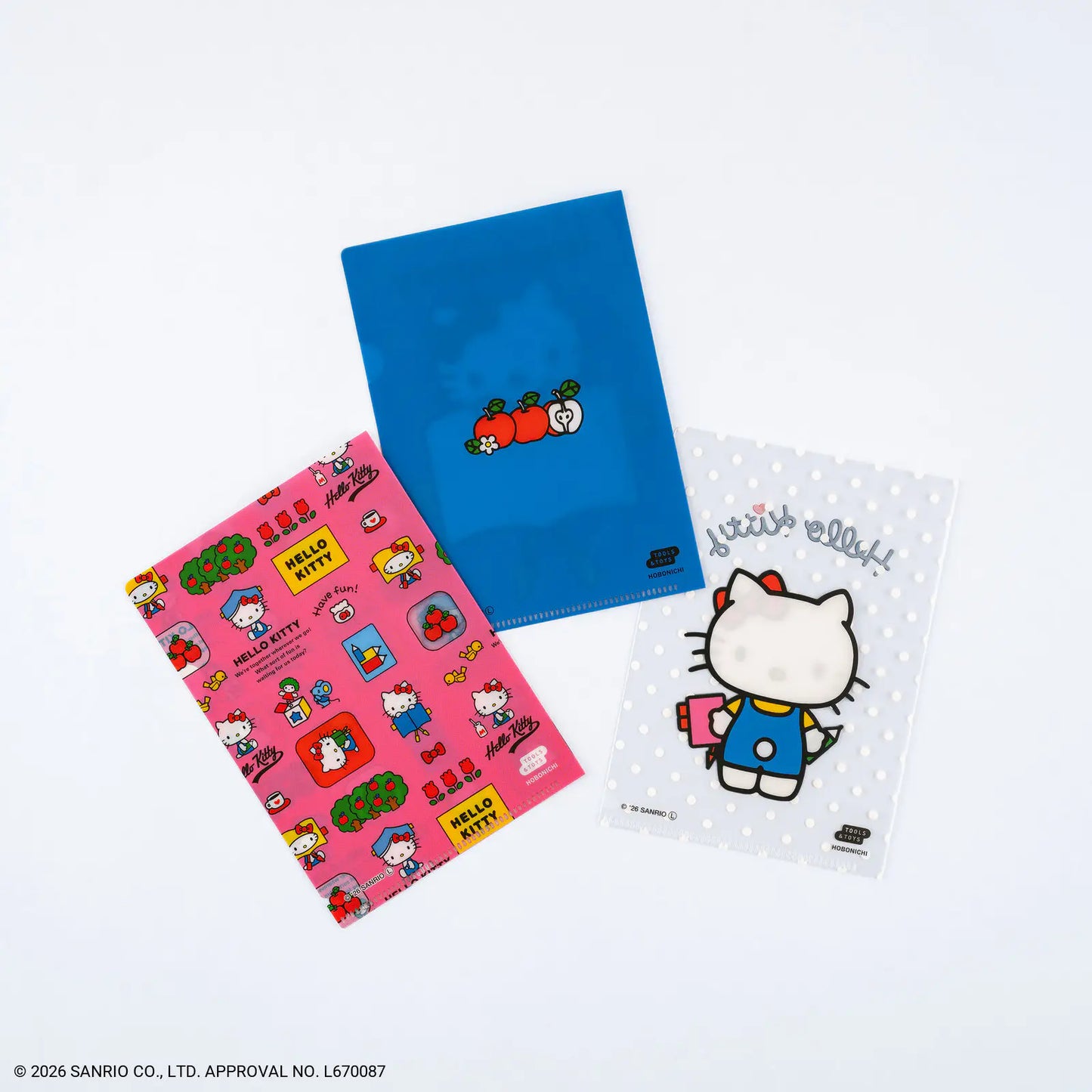 Hello Kitty: Hobonichi Folder Set of 3 for A6 Size, 2027 Hobonichi Accessories