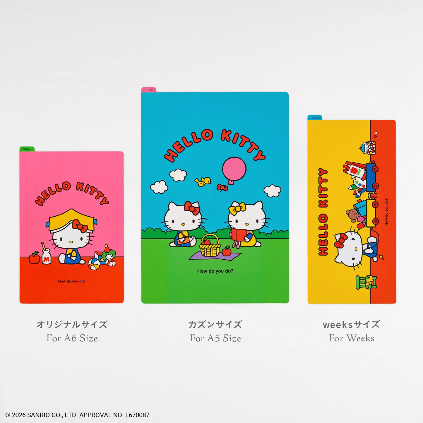 Hello Kitty: Hobonichi Pencil Board For A6 Size / A5 Size / Weeks, 2027 Hobonichi Accessories