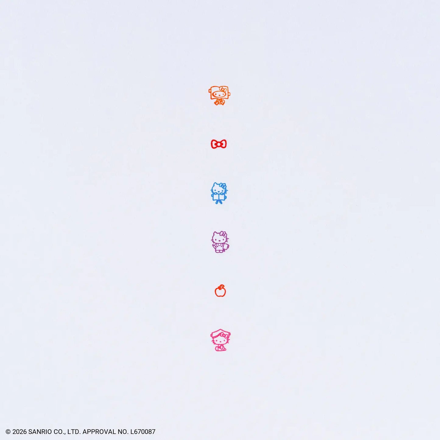 Hello Kitty: Pochitto6 Push-Button Stamp (Hello Kitty) Kodomo no Kao x Hobonichi, 2027 Hobonichi Accessories