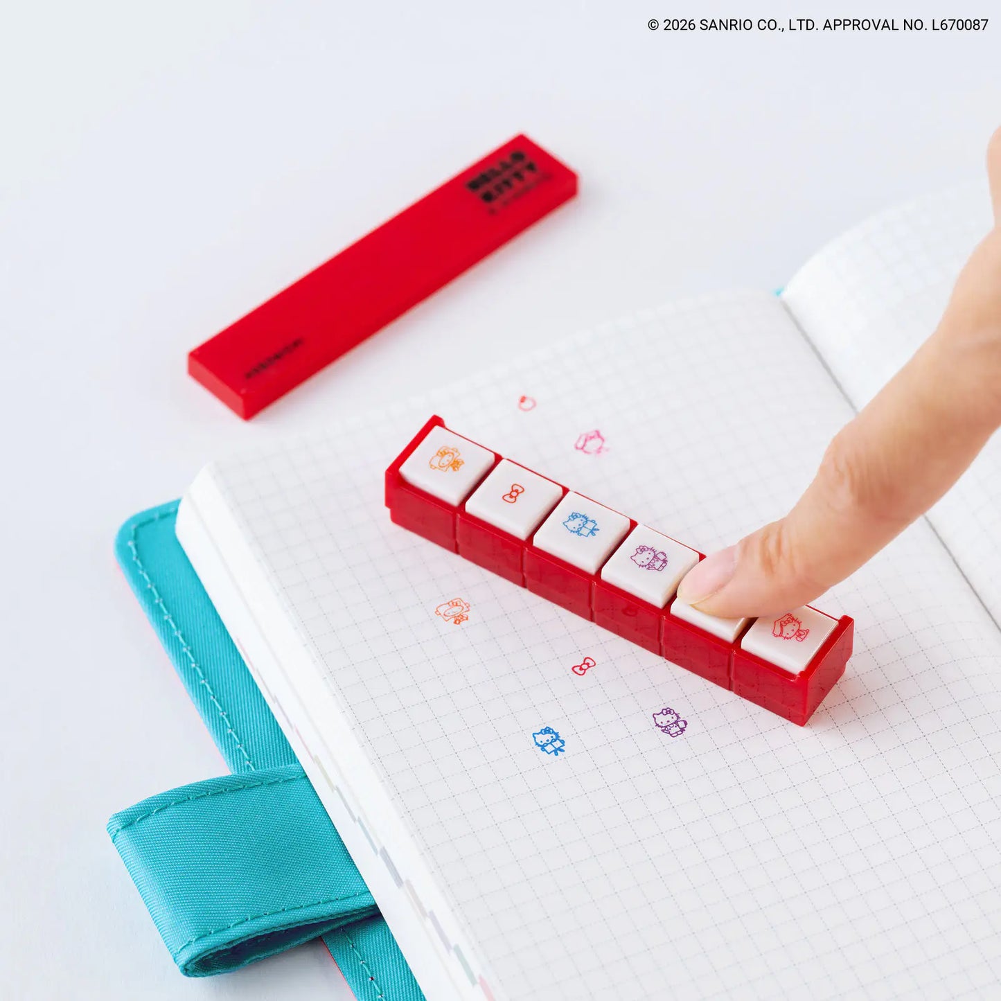 Hello Kitty: Pochitto6 Push-Button Stamp (Hello Kitty) Kodomo no Kao x Hobonichi, 2027 Hobonichi Accessories