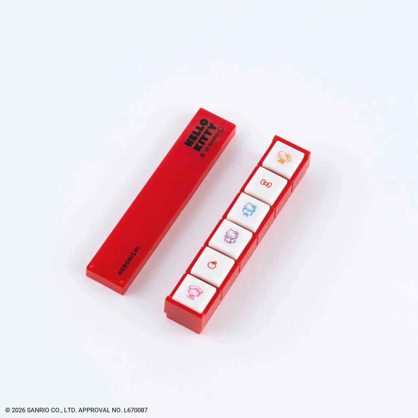 Hello Kitty: Pochitto6 Push-Button Stamp (Hello Kitty) Kodomo no Kao x Hobonichi, 2027 Hobonichi Accessories