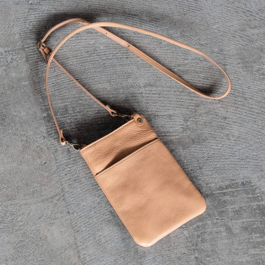 High Quality Tochigi Leather Cell Phone Bag, Phone Pouch, Smartphone Case, Handmade in Japan