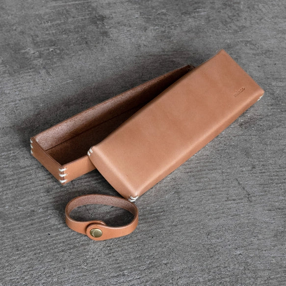 High Quality Tochigi Leather Pencil Case, Handmade in Japan, Japanese leather pencil case, Japanese leather pen case