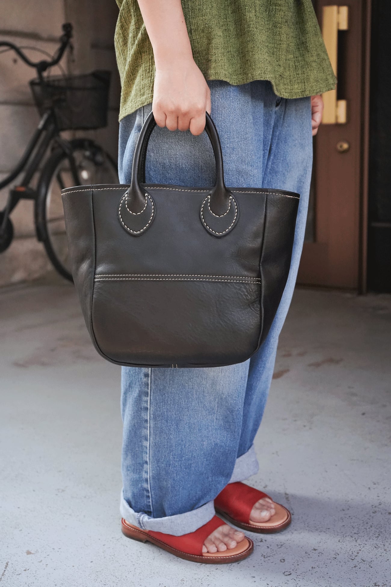 High Quality Tochigi Leather Tote Bag, Handmade in Japan