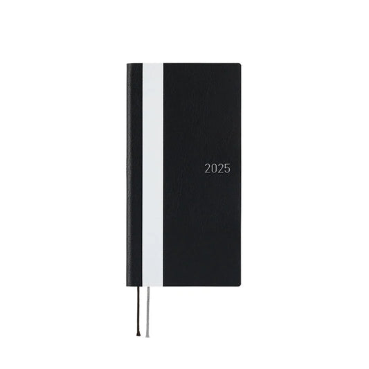 Sale! Hobonichi Techo 2025 White Line: Black Weeks Softcover Book / Weekly Horizontal / January start / Monday start - English Edition