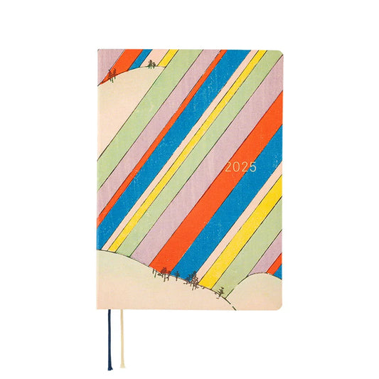 Hobonichi Techo 2025 Unsodo: Bijutsukai (Rainbow) HON / A5 Size / Daily / Jan start / Mon start - English Edition