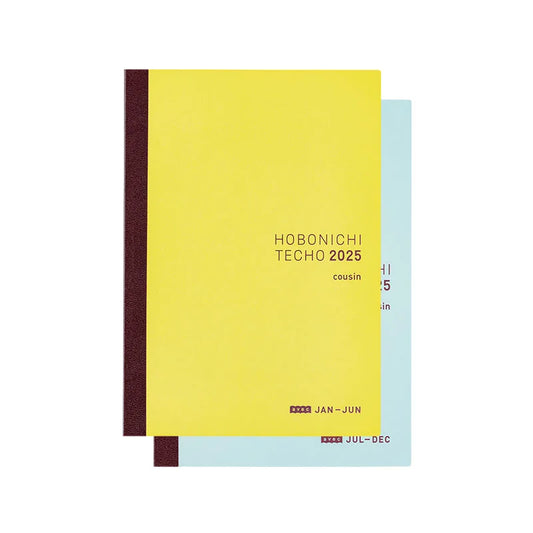 Sale! Hobonichi Techo 2025 Japanese Cousin Avec Books (January Start) A5 Size / Daily 6-month x 2 book set / Jan start / Mon start