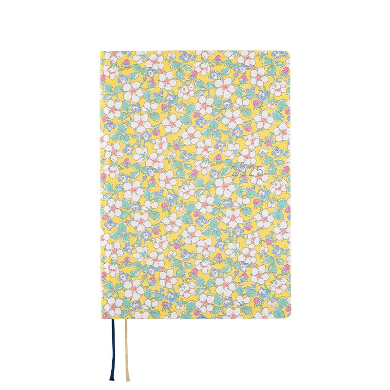 Hobonichi Techo 2025 Liberty Fabrics: Paysanne Blossom HON / A5 Size / Daily / Jan start / Mon start - English Edition