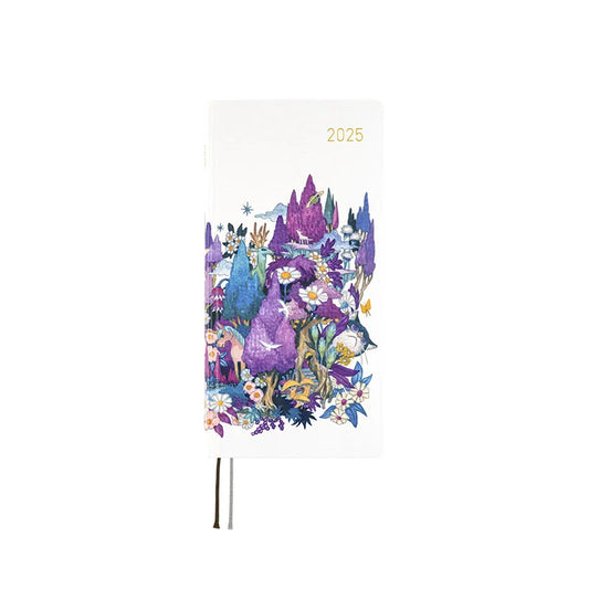 Hobonichi Techo 2025 Masamune Kusano x junaida: Through the Purple Night Weeks Hardcover Book / Weekly Horizontal / January start / Monday start - English Edition