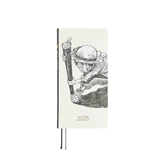 Sale! Hobonichi Techo 2025 ONE PIECE magazine: Straw Hat Luffy (Ivory) Weeks Hardcover Book / Weekly Horizontal / January start / Monday start - English Edition