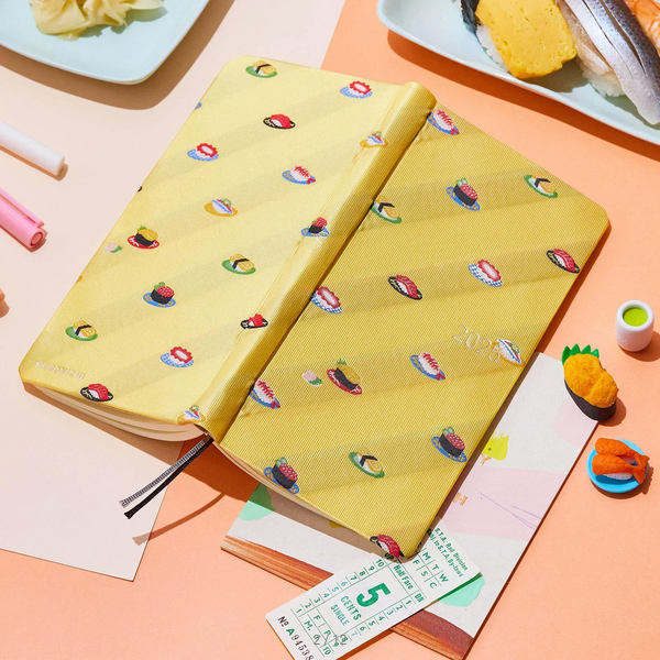 Sale! Hobonichi Weeks MEGA,  Hobonichi Techo 2025 Bow & Tie: Sushi Weeks Mega Hardcover Book / Weekly Horizontal / January start / Monday start - English Edition