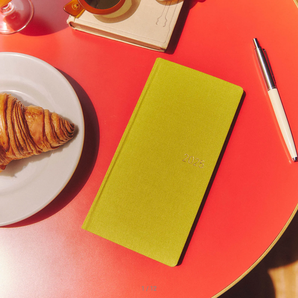 Hobonichi Techo 2025 Colors: Pistachio Weeks Hardcover Book / Weekly Horizontal / January start / Monday start - English Edition