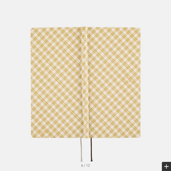 Hobonichi Techo 2025 Shirt Fabric: Harvest Plaid Weeks Hardcover Book / Weekly Horizontal / January start / Monday start - English Edition