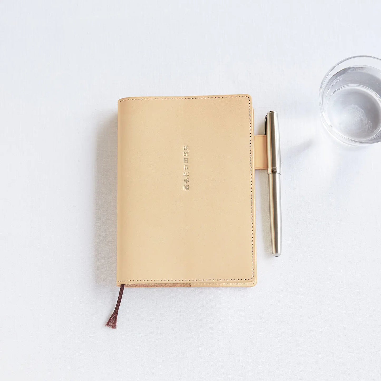 Hobonichi 5-Year Techo Leather Cover (Natural) A6 Size (fits 5-Year Techo) (Cover Only)
